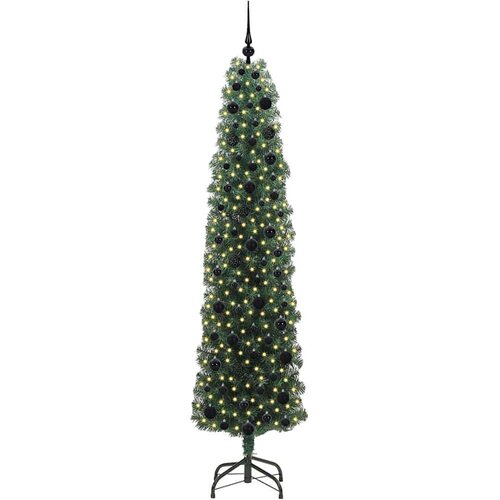 VidaXL Umjetno božićno drvce Zelena 210 cm PVC i čelik i plastika Slike