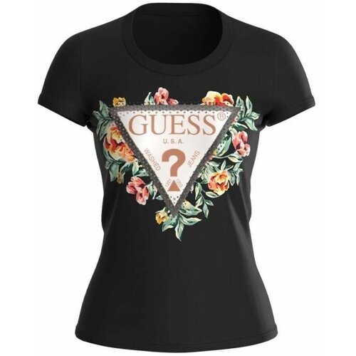 Guess ženska majica sa cvetnim logoom  GW4GI24 J1314 jblk  GW4GI24 J1314 JBLK Cene