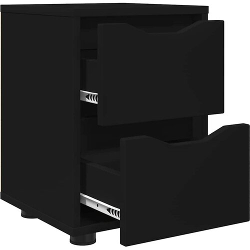  Noćni ormarići 2 pcs Crna 30,5 x 30 x 43 cm Konstruirano drvo Slike