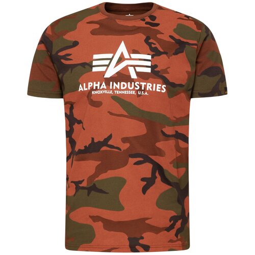 Alpha Industries Majica rjasto rjava / antracit / kaki / bela Slike