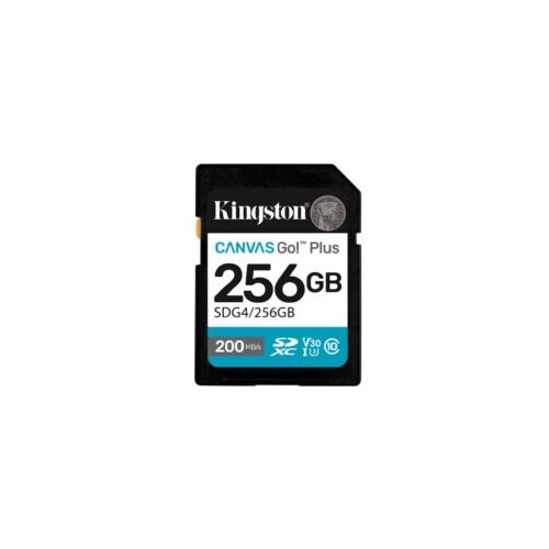 Kingston SD 256GB CanvasGoPlusSDXC,r/w:200/160MB/sDSLRs, mirrorless cameras, 4K video Cijene