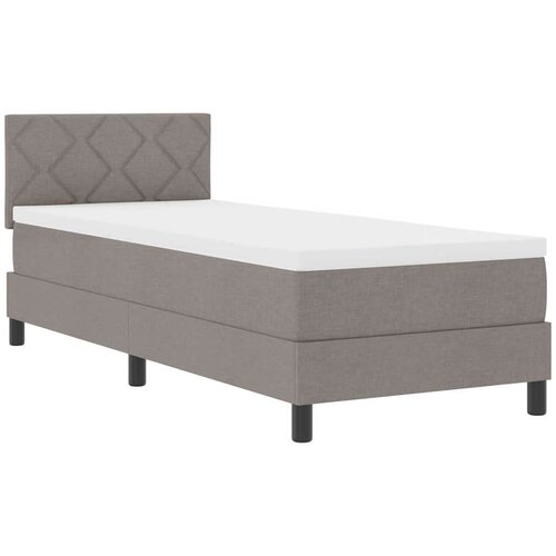 Box spring krevet Sivo-smeđa 80 x 200 cm tkanina Slike