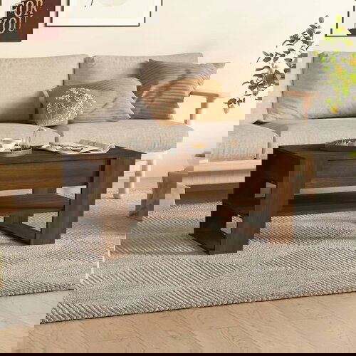 Furnova Klubska mizica rjavi hrast 102x55x45 cm konstruiran les, (21915765) Slike
