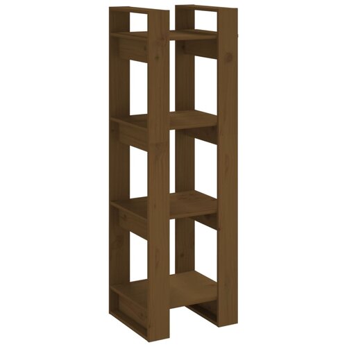 VidaXL Knjižna omara/pregrada medeno rjava 41x35x125 cm trden les, (20705344) Slike