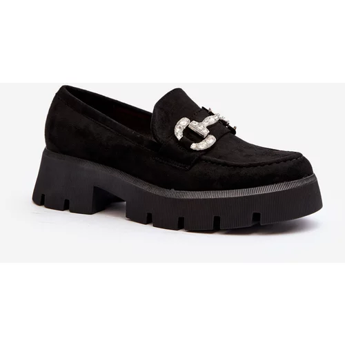 Kesi Women's loafers with black Ellise embellishment
