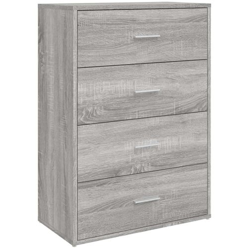  Komoda siva sonoma 60x31x84 cm inženirski les Slike
