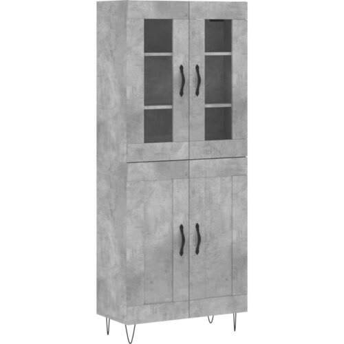 vidaXL Visoka komoda betonsko siva 69,5x34x180 cm inženirski les, (20955528) Cene