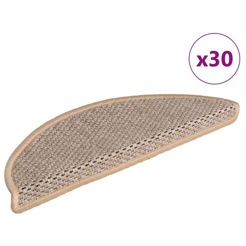 vidaXL Samolepilne preproge za stopnice sisal 30 kosov 56x17x3 cm bež Cene