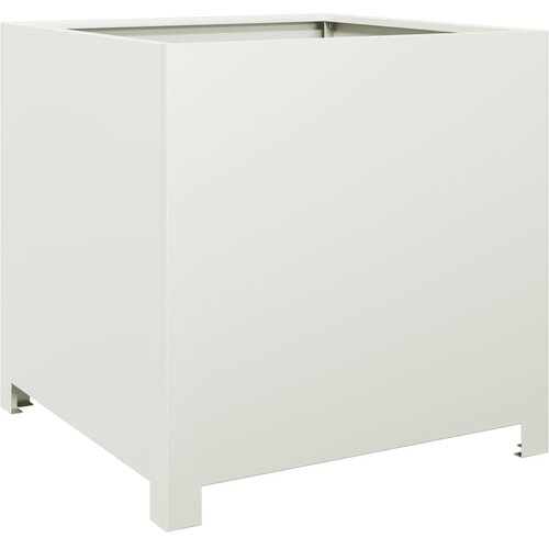 Maison Chic Vrtno korito - Greda - Cvetlični Lonec bela 50x50x50 cm jeklo, (21790249) Cene