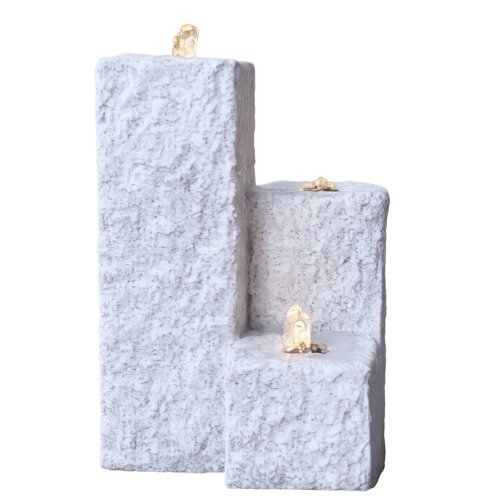 HEISSNER Vrtna fontana Neptun LED - Siva - 12 x 12 x 15/25/40 cm Cene