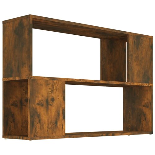 Maison Chic Knjižna omara - Knjižni regal dimljeni hrast 100x24x63 cm konstruiran les, (21725084) Slike