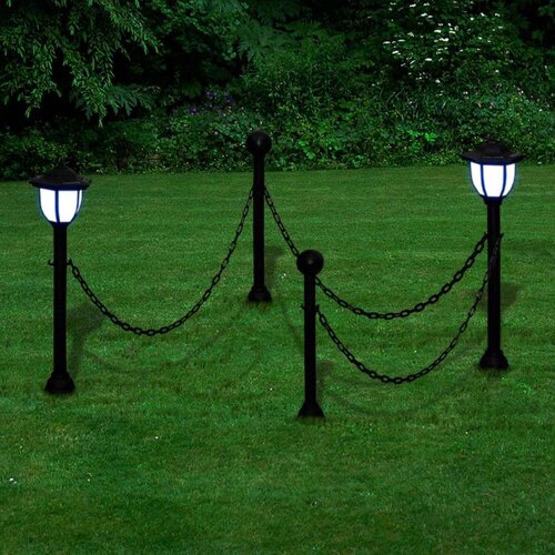 vidaXL Lanac ograda sa 2 LED solarne lampe i 2 stupa Cijene