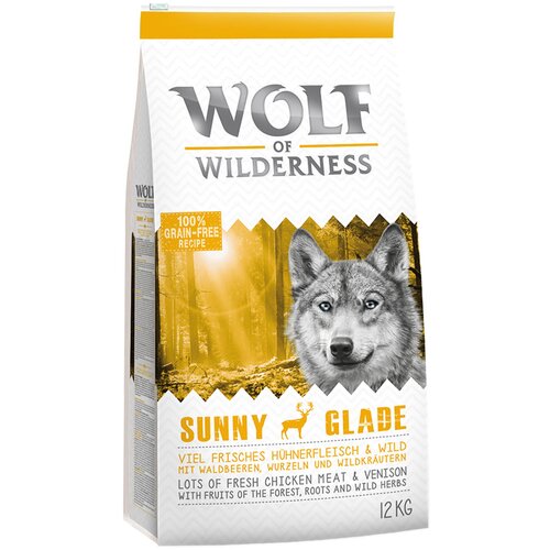 Wolf of Wilderness Snižena cijena! 2 x 12 kg - "Sunny Glade" - divljač Cijene
