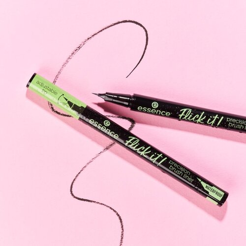 Essence Flick it! precizno vodoodporno črtalo za oči odtenek 01 Black 0.5 ml Slike