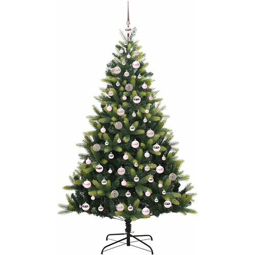  Umjetno savitljivo božićno drvce s 300 LED dioda Zelena 180 cm Slike