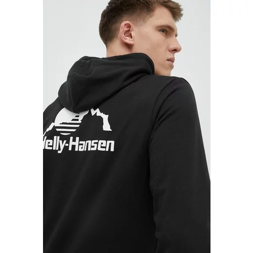Helly Hansen Bluza moška, črna barva, s kapuco