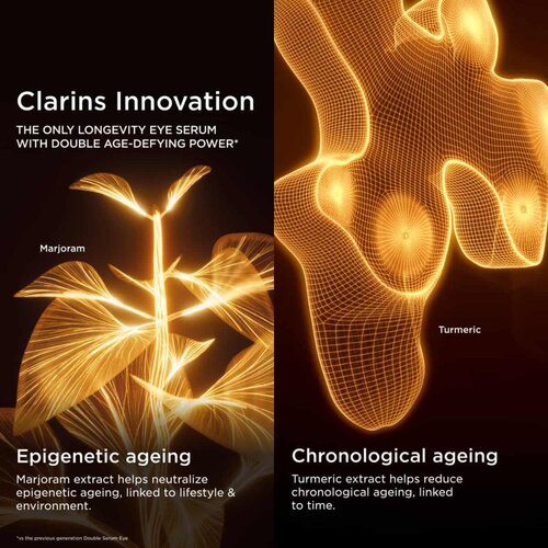 Clarins Double Serum Eye serum protiv bora za područje oko očiju s hranjivim učinkom 20 ml Slike