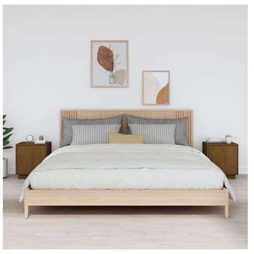  Noćni ormarići 2 kom boja meda 40x34x45 cm od masivne borovine Cijene