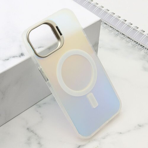 Maska SHINE MagSafe za iPhone 13/ bela Slike
