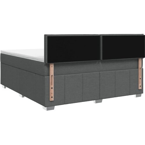  Boxspring krevet s madracem Tamno smeđa 140 x 200 cm Tkanina - Tamno smeđa 140 x 200 cm Dizajn linija Slike