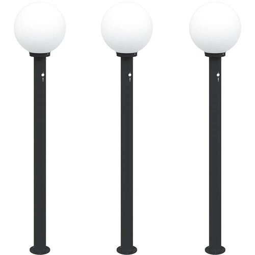 vidaXL Stebričke s senzorjem 3 kosi 120 cm črne IP44, (5000296984) Cene