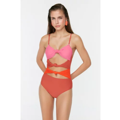 Trendyol Multicolored Cut Out Detailed Swimsuit