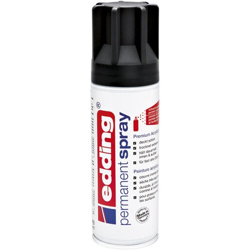 Boja akrilna u spreju 200ml permanentna edding 5200901 mat crna Slike