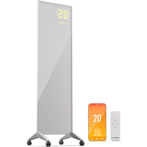 Klarstein Wonderwall Smart Bornholm, infracrvena grijalica, 30 x 100 cm, 400 W, aplikacija Slike