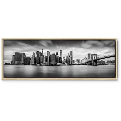  Slika - New York: Stylish City 120x40 U prirodnom drvenom okviru Cijene