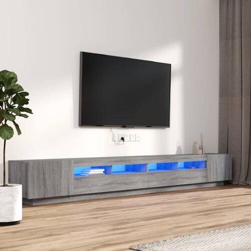  3-dijelni set TV ormarića LED boja hrasta od konstruiranog drva Slike