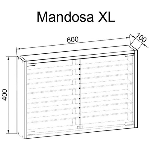 MID.YOU Viseča Vitrina Mandosa Xl, Bukev Slike