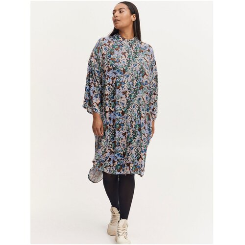 Fransa blue Floral Shirt Dress - Women Slike
