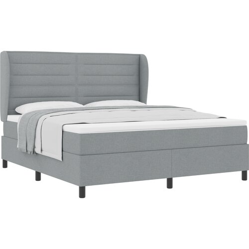 vidaXL Box spring krevet Svjetlosiva 180 x 200 cm tkanina Cene