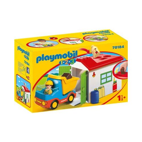 Playmobil 70184 - 1.2.3 - Tovornjak z garažo za sortiranje Cene