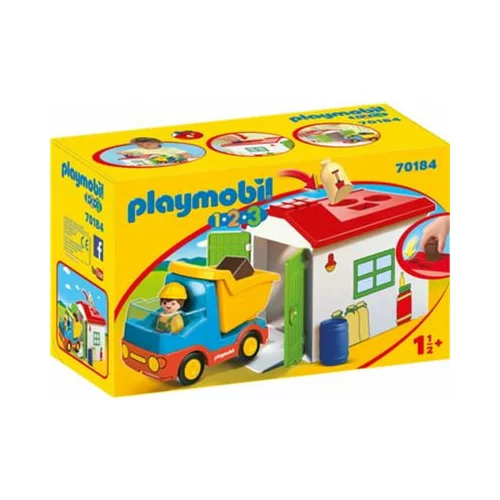 Playmobil 70184 - 1.2.3 - Tovornjak z garažo za sortiranje