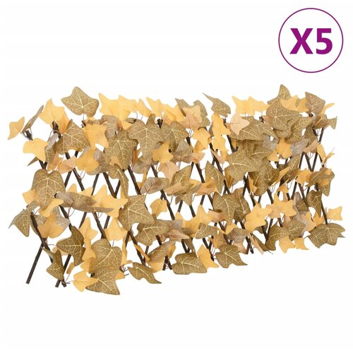 VidaXL Re&amp;scaron;etka od umjetnog li&amp;scaron;ća javora 5 kom narančasta 180 x 30 cm Slike