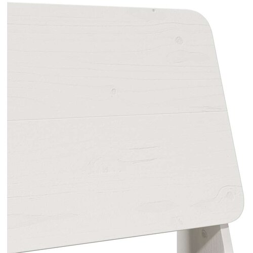  Vrtne stolice 2 kom bijele 60x64x70,5 cm masivne borovine Slike