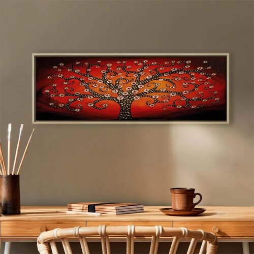  Slika - Fiery Tree (1 Part) Narrow 120x40 Cene