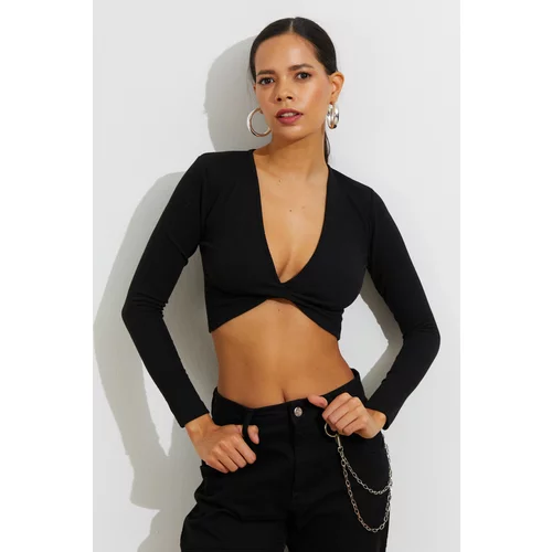 Cool & Sexy Blouse - Black - Slim fit