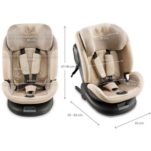 Kinderkraft Avtosedež i-size 40-150 cm Xpedition 3 beige Slike