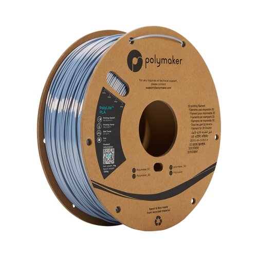 Polymaker PolyLite Silk PLA Silver Slike