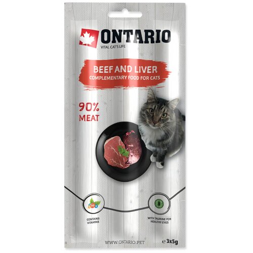 Ontario Cat palčke - govedina in jetra/ 3 x 5g Cene