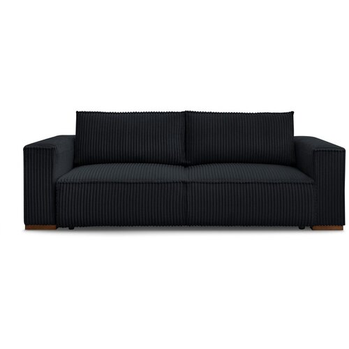 Bobochic Paris Crna sklopiva/s prostorom za odlaganje sofa od samta 244 cm Chelsea – Cene