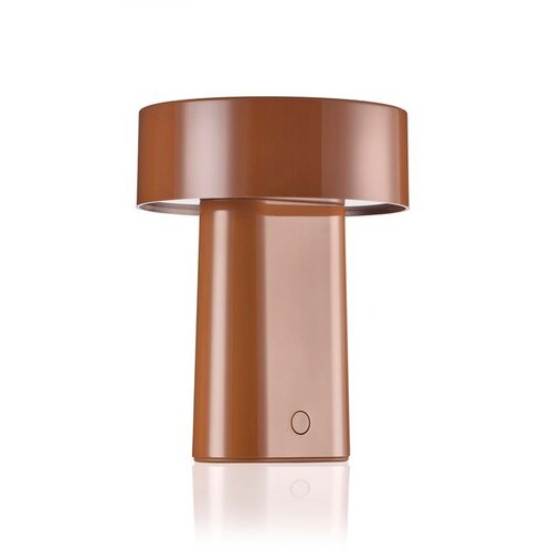 Zone Konjak smeđa plastična LED stolna lampa (visina 18 cm) Oblong – Cijene