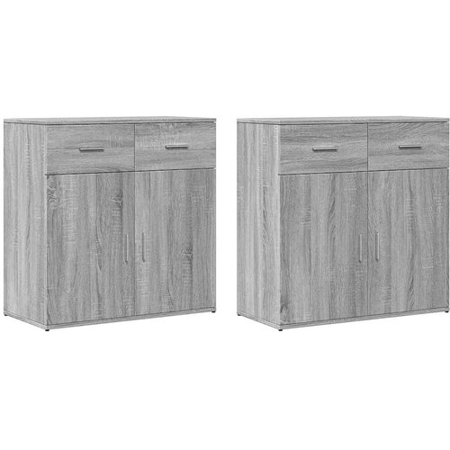  Komoda 2 kom boja hrasta sonome 79x38x80 cm konstruiranog drva Slike