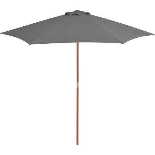 Vanjski suncobran s drvenim stupom 270 cm antracit Slike