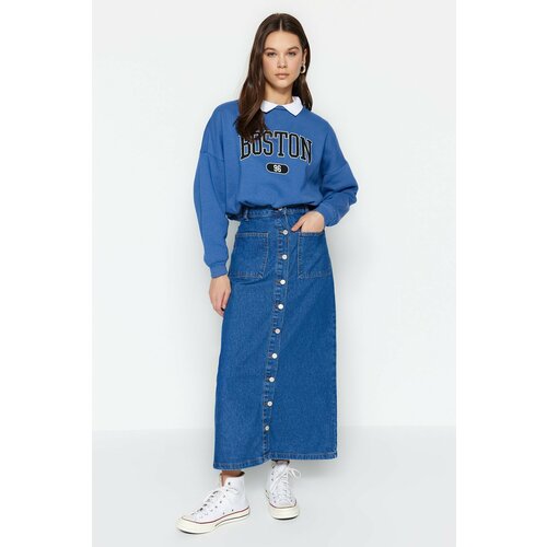 Trendyol Skirt - Blue - Maxi Slike