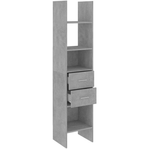 VidaXL Knjižna omara betonsko siva 40x35x180 cm iverna plo&amp;scaron;ča Slike