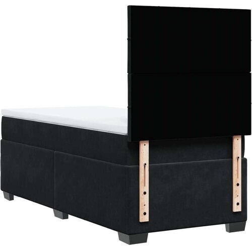 vidaXL Box spring postelja z vzmetnico črna 80x200 cm žamet Cene