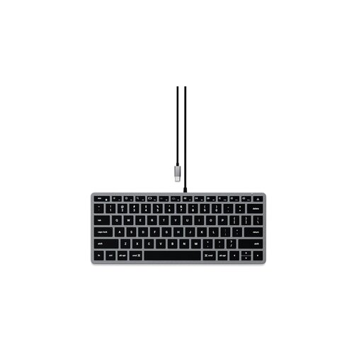 Satechi Žična tipkovnica Slim W1 USB-C BACKLIT, ZDA, vesoljsko siva Slike